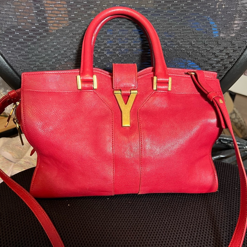 Authentic Y S L Cabas 2-way tote